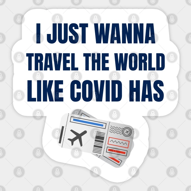 Travel the world like Covid Sticker by Gluten Free Traveller